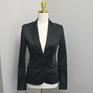 Vintage 90s Theory Classic Black Satin Blazer